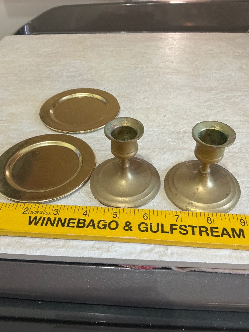 Candle stick holders with trays